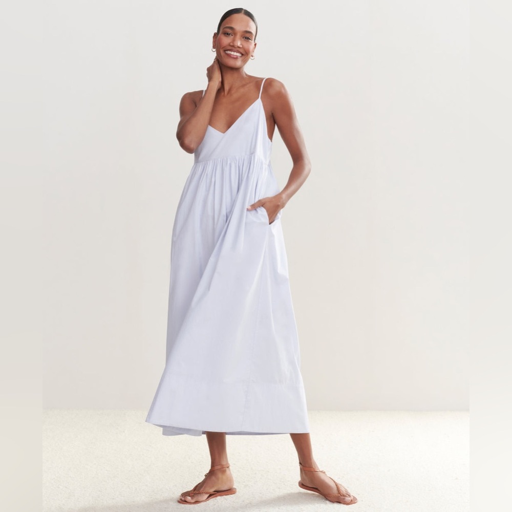 Jenni Kayne Light Blue Spaghetti-Strap Maxi Dress
